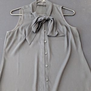 SOLD! The Limited Sleeveless Black Blouse with tie